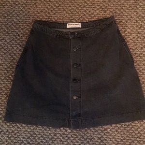 American Apparel black denim skirt